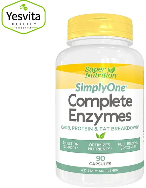슈퍼뉴트리션 심플리원 컴플리트 엔자임 브로멜라인 함유 캡슐 90개, 90정 - 쿠팡