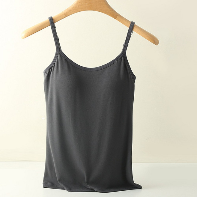 아르앤유 여성 브라캡 내장형 슬리브리스 나시탑