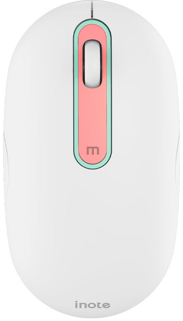 아이노트 MC340RB 무선 블루투스 마우스 충전식 멀티페어링, 화이트