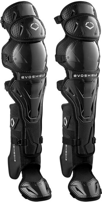 EvoShield Pro-SRZ™ 2.0 야구 포수 다리 보호대 - 중급 스칼렛, 블랙