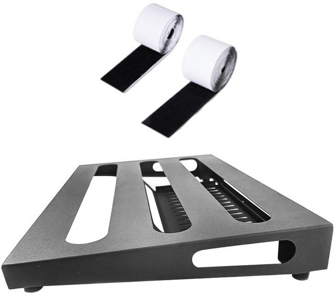 QDY 기타 이펙트 페달 보드 베이스 페달보드 교체 부품 견고한 분리형 이펙트 브라켓 (악기 용품용), 합금, 회색