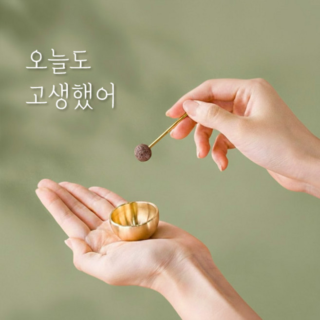 위들리 힐링 미니 싱잉볼 명상 도구 선물 세트, 1개, 선물포장