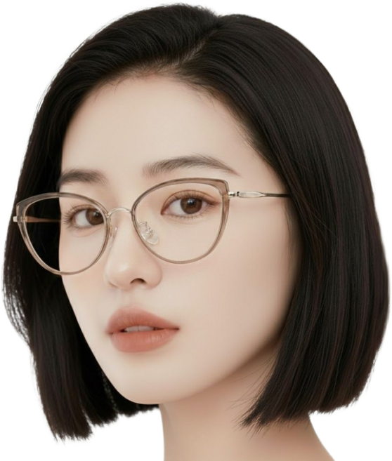 단비상자 캣아이 블루라이트 차단 뿔테 안경테