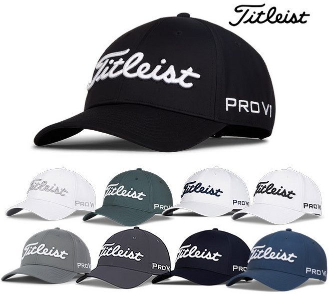 타이틀리스트 2025 투어 퍼포먼스 모자 TH25ATPA, 화이트블랙, 1개