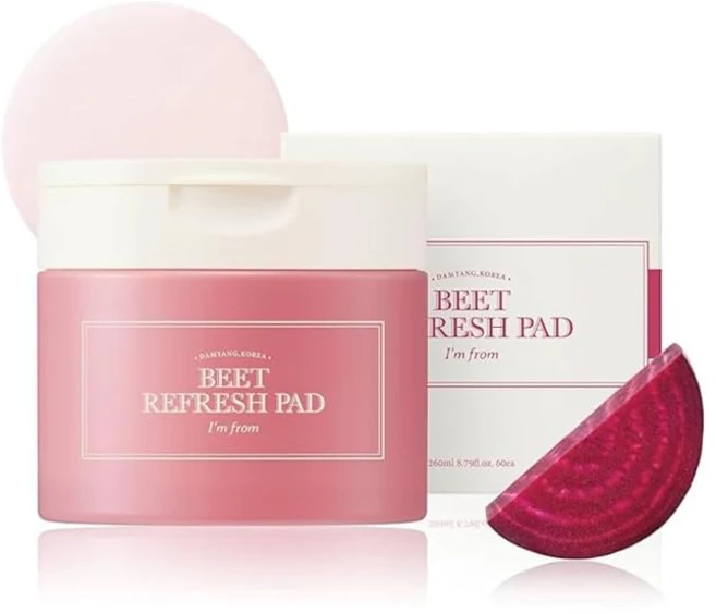 Im from 공식 아임프롬 비트 리프레시 패드 60매 (260ml) 토너 패드 스킨 스킨 스킨 레드 비트 보습 에이징 각질 수분 영양 - 쿠팡