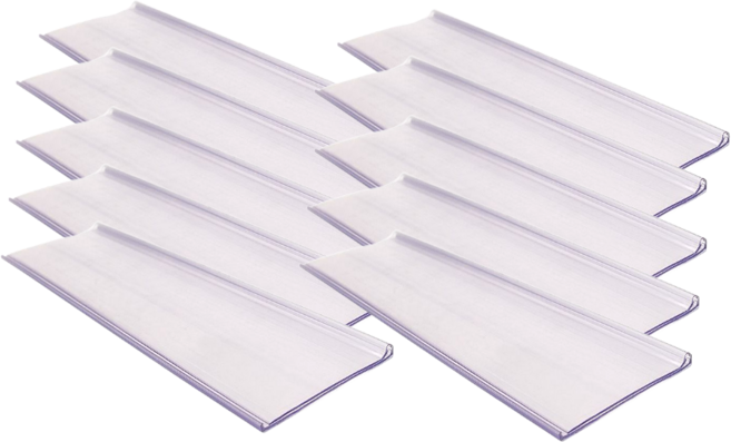 마트 편의점 라벨 홀더 진열대 가격표 꽂이 접착형, 10개, 투명