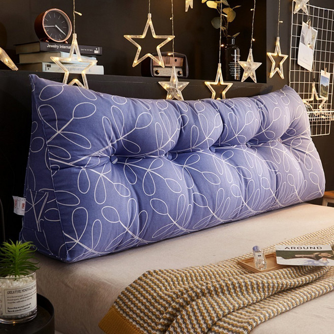 SKANDSALO 북유럽감성 긴 베개 대형 집순이 삼각 등받이 쿠션 롱쿠션, 바이올렛캔버스