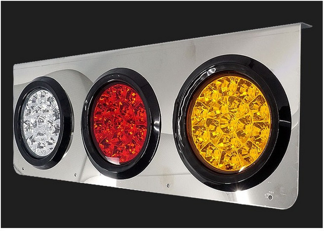 대성부품/12V/24V/사각 LED테일램프/데루등/후미등/C-007/원형데루등/브레이크등/화물차/대형트럭/개조용/리어램프/특장차/탑차/윙바디/셋트/세트/후진등/3구/렉카/스텐