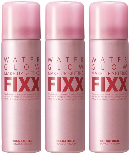 쏘내추럴 워터 글로우 메이크업 세팅 픽서, 75ml, 3개