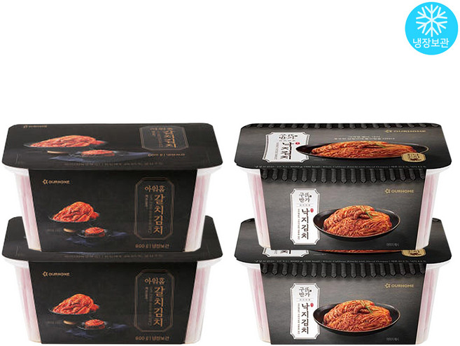 아워홈 구씨반가 갈치김치 800g x2개 + 낙지김치 800g x2개 총 4개 / 냉장 국산 포기김치