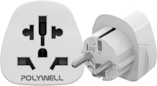 POLYWELL 萬用轉接插頭 多國通用旅行轉接頭, 1個