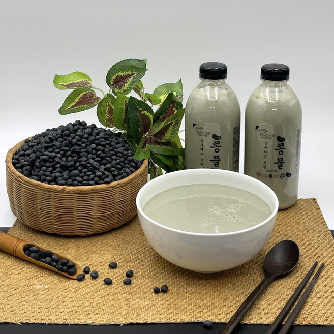 [순진식품] 순수하고 진한 서리태 콩물 (국내산 서리태콩 100%), 4개, 1L