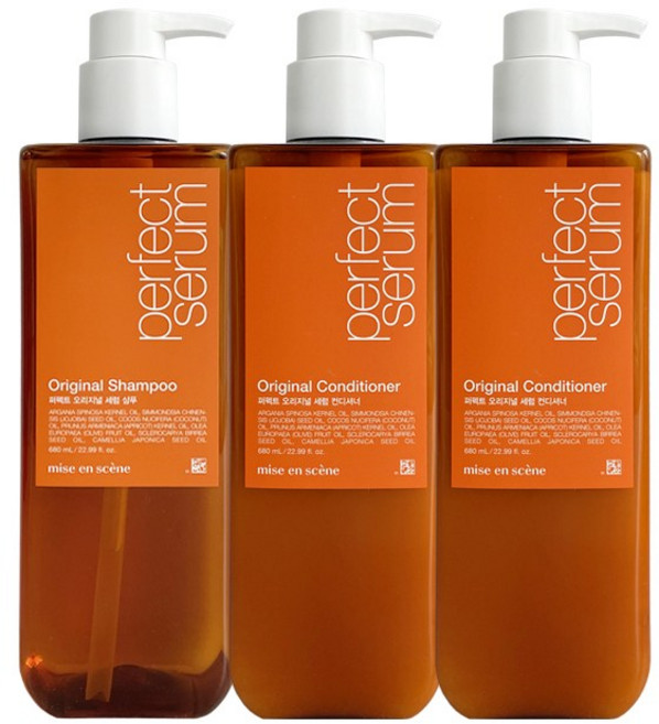 미쟝센 퍼펙트 오리지널 세럼 샴푸 680ml x2+컨디셔너, 2.04L, 1개