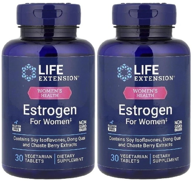 라이프익스텐션 에스트로겐 포우먼 이소플라본 감초 당귀 Estrogen 30정 2개 - 쿠팡