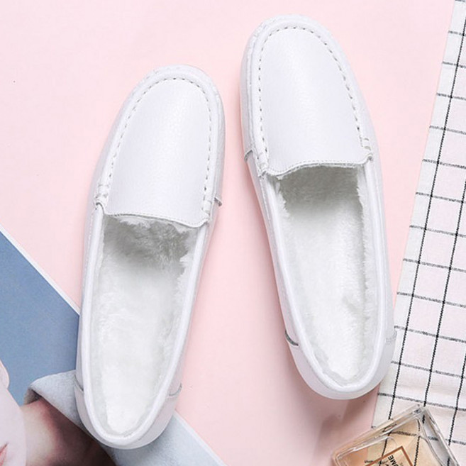 희미몰 편안한 낮은굽 간호사신발 발이편한 가벼운 여성 착화감좋은 요양원 간병인 플랫 슬립온 펀칭 벨벳