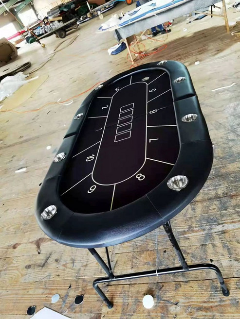 홀덤 테이블 접이식 텍사스 포커 게임 술게임 보드게임, 1개, 다크블랙 풀링 180x90cm