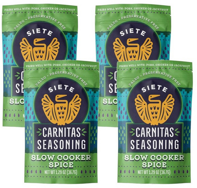 시에테 카르니타스 시즈닝 믹스 슬로우 쿠커 스파이스 36g, 4개