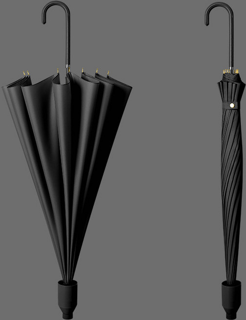 다루미 16K 물받이 일체형 컬러풀 파스텔 장우산