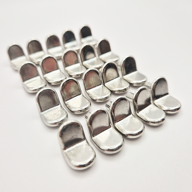 가구 선반 고정 브라켓 지지대(5mm 구멍용), 20개, 실버