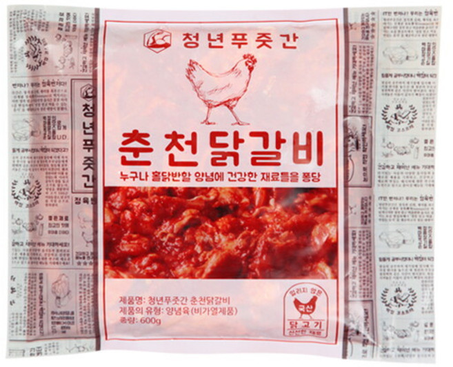 [CJ이츠웰] 볶음용 양념 닭갈비 600g x 1 (춘천직송) /, 1개