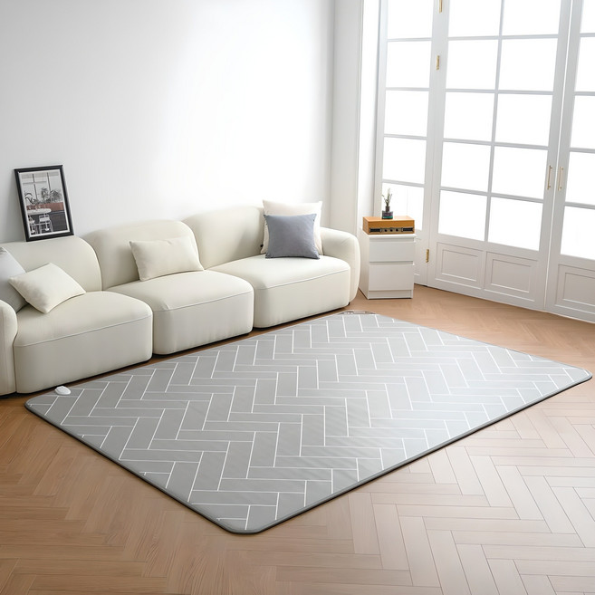 EHANIL 휴로스틱 26년형 카본 전기장판 거실용 탄소매트 헤링본, 대형 (230x183cm)