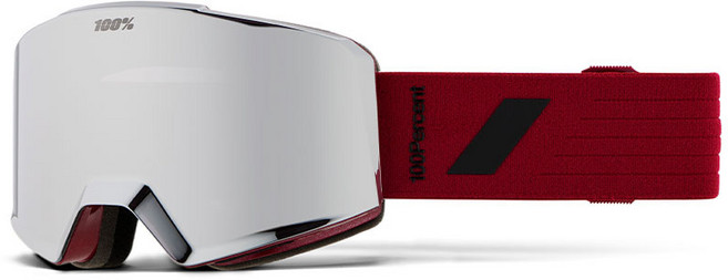 100% 노그(NORG) 스노우 고글 바이슨 - 하이퍼 실버 미러/하이퍼 트루 골드 미러, 1개