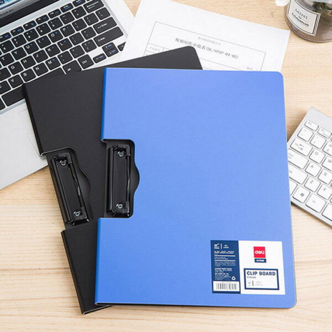 아트박스/델리 델리 가로형 커버 클립보드 A4, 1개, 블루