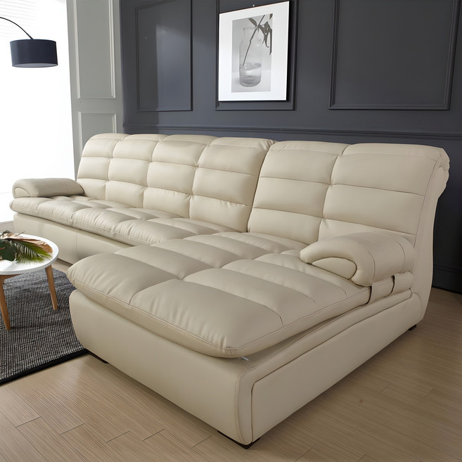 플로바움 바브린노 4인용 카우치형 쇼파 방문설치 (3인용+카우치) 좌우구분없음, 아이보리(S7317)