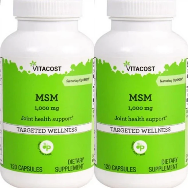 비타코스트 MSM 식이유황 1000mg, 2팩, 120정 - 쿠팡