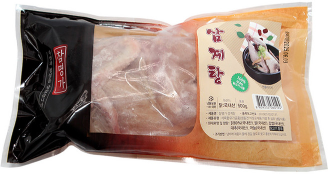 국내산 냉동 삼계탕용 통닭, 1개, 500g
