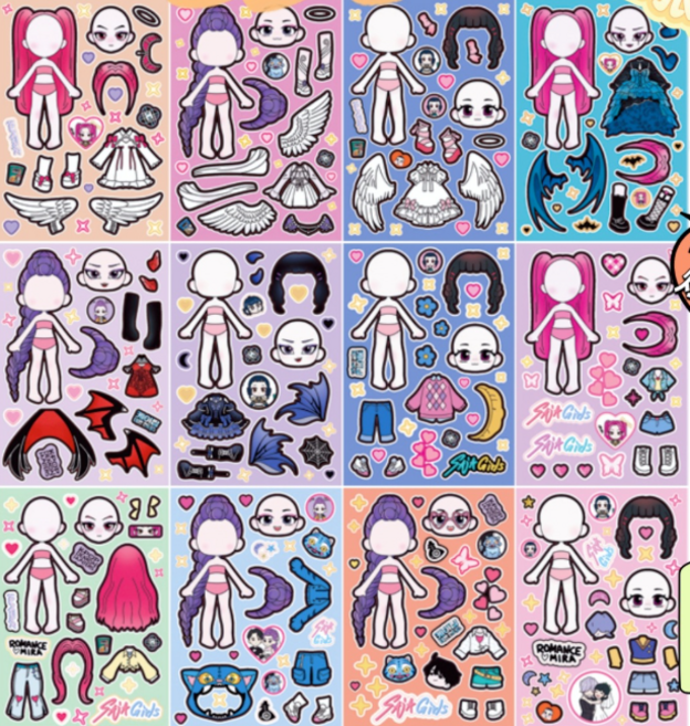 케이팝데몬헌터스 코디 스티커 12장세트