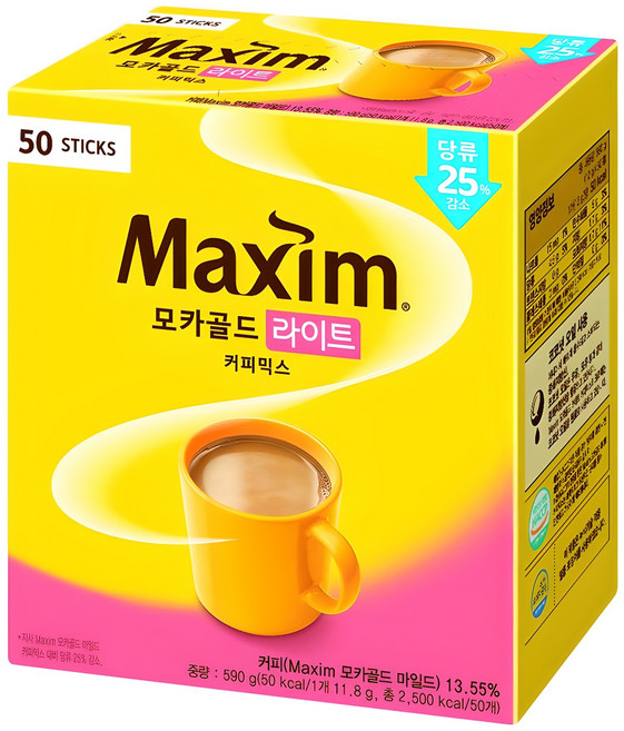 맥심 모카골드 라이트 커피믹스, 11.8g, 50개입, 1개