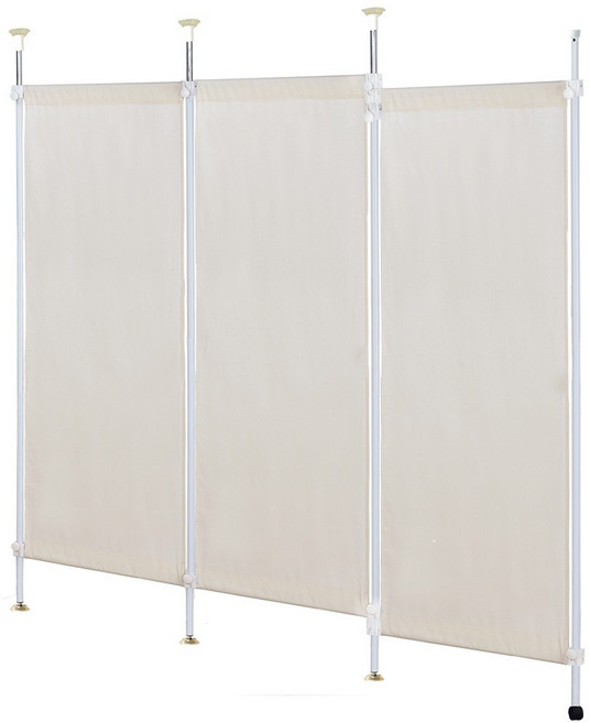 巴塞隆納 頂天立地屏風 旋轉式開關門遮布隔間, 白色