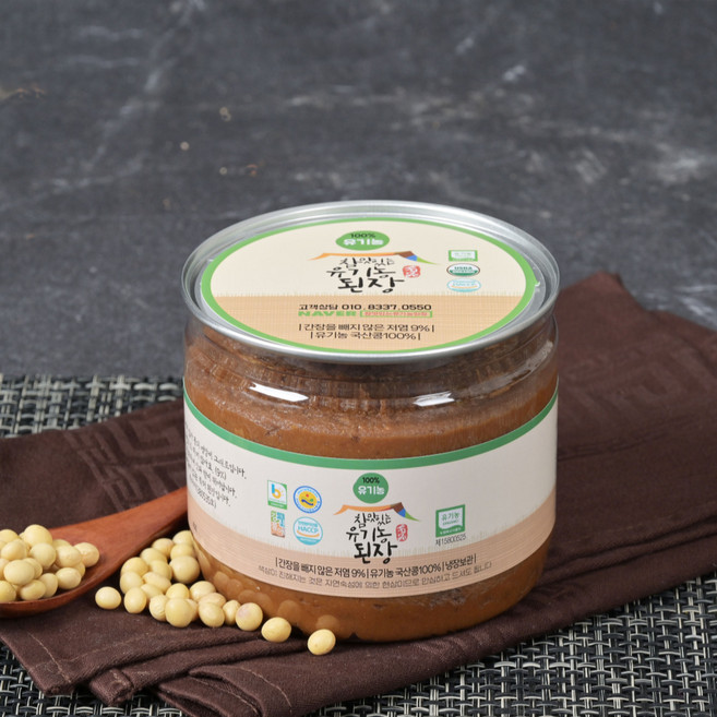 강진 국산콩 유기농 저염 아기된장 전통 재래 시골 집된장 500g 참맛있는된장, 1개