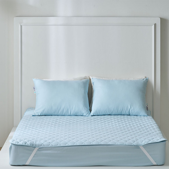 에메르 알러제로 다운필 클리니 누빔 침대패드, 모닝 스카이블루