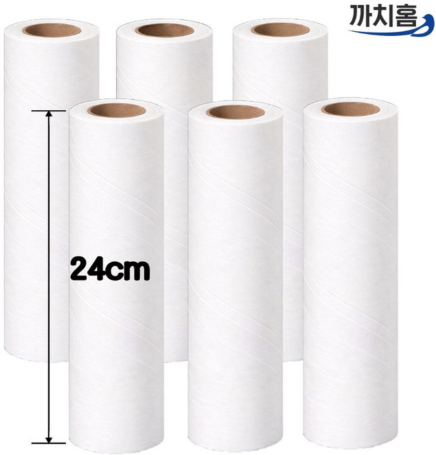 까치홈 돌돌이 클리너 24cm 중형 리필팩 ( 24cm 6롤), 1세트