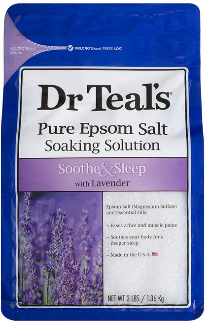 닥터틸즈 퓨어 엡솜 솔트 소킹 솔루션 수드 & 슬립 입욕소금 라벤더, 1.36kg, 1개