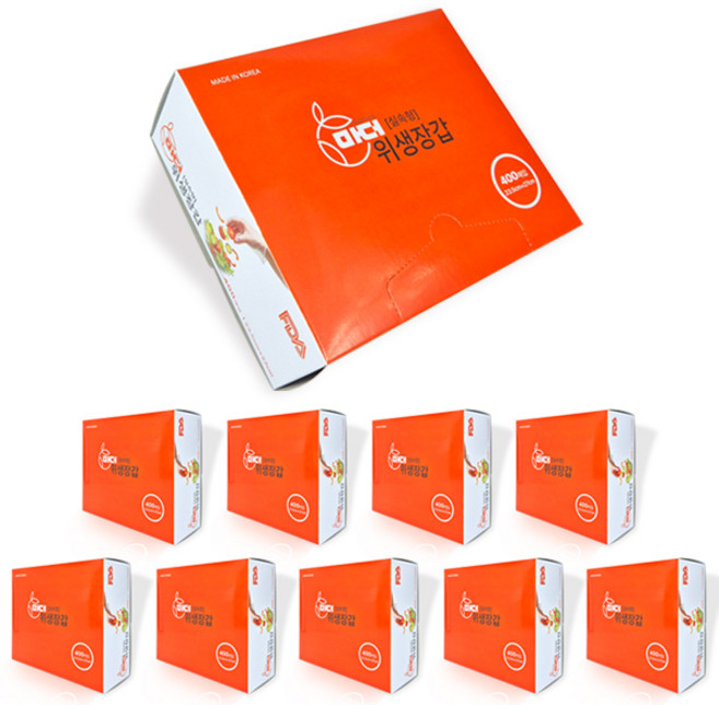 마더 크린 실속형 위생 비닐장갑 400매 10개