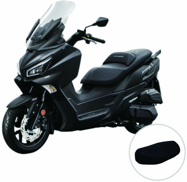 데일리유 통기성짱 오토바이 쿨시트 3D 고무 밴딩 메쉬 쿨매트, 블랙, 1개