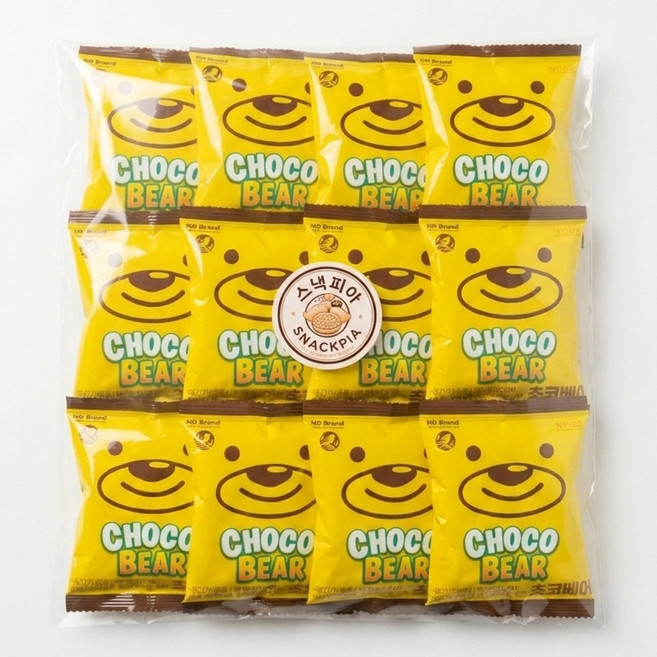 스낵피아 노브랜드 초코베어 개별포장, 12개, 25g