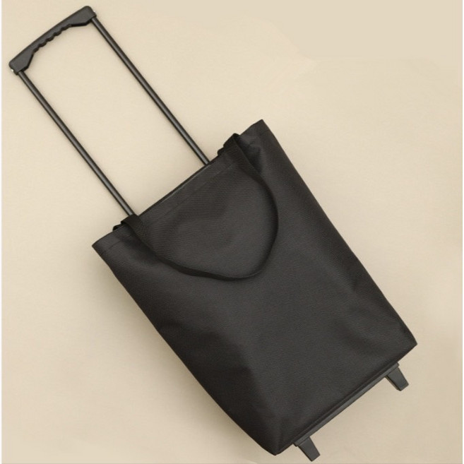 可折疊購物車, 單層款-黑色 (無封口), 1個