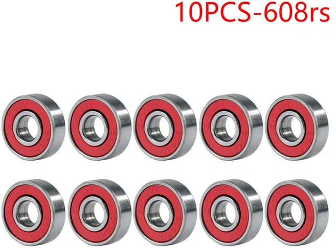 고성능 롤러 스케이트 베어링 8x 608RS - ABEC 11, [03] Red, 03 Red