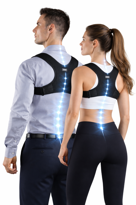 니즈몬 남녀공용 자세 교정 밴드 굽은 등 어깨, 1개