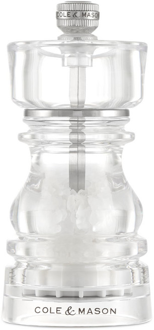 Cole & Mason 런던 아크릴 솔트밀 13cm 클리어 디자인 경량 내구성 영국 브랜드