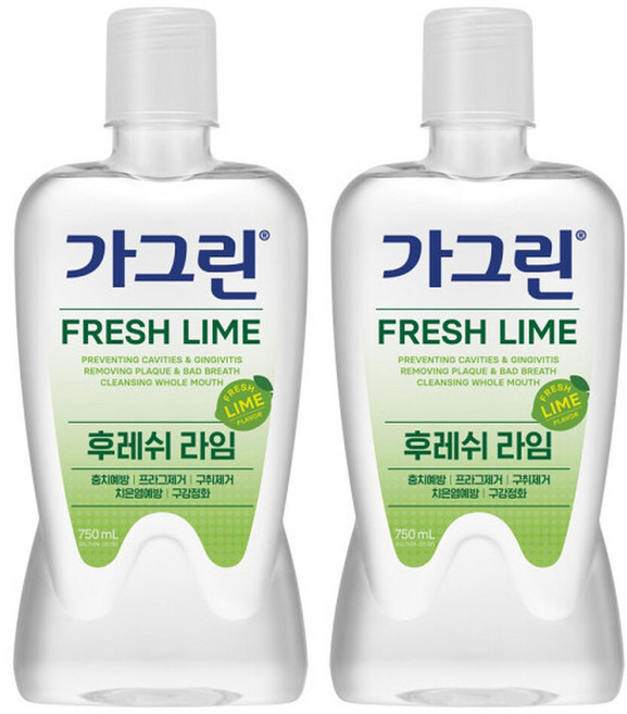 가그린 라임 750ml x 2개+라임 100ml 증정 구강청결제, 1세트