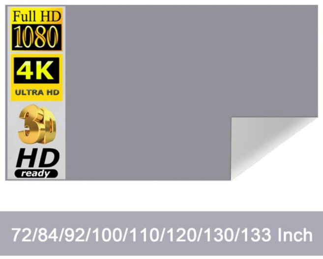 프로젝터 스크린 반사 패브릭 DIY 재료 천 커튼 YG300 XGIMI H3 HALO Mogo Xiaomi DLP LED 홈 비머, 01 100 INCH