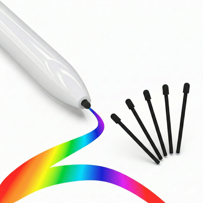 보이아 갤럭시탭 S펜 펠트 펜촉 팁 사파리 라미 와콤 펜호환, 1세트, 블랙