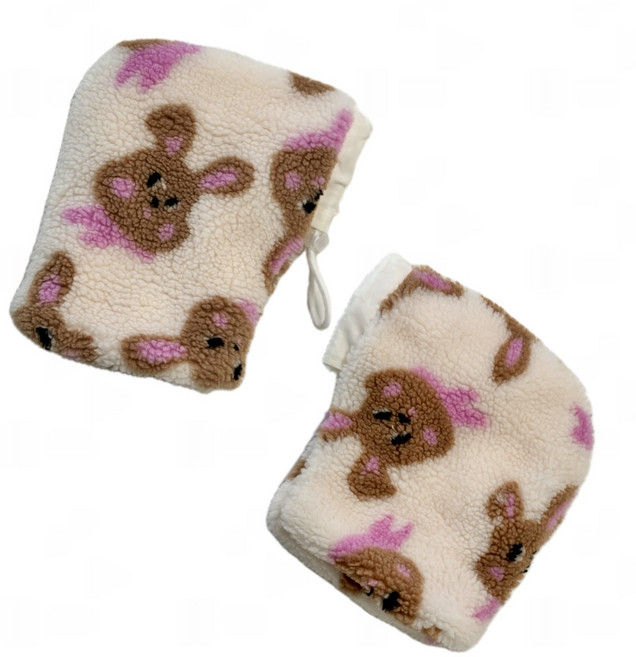 하루오늘 자전거 킥보드 장갑 핸드워머, 1개, 02 버니(핑크)