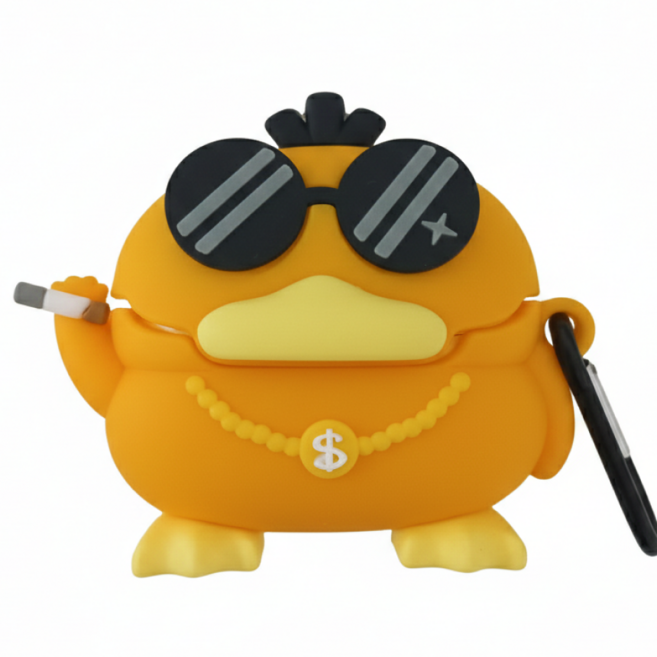 심쿵 큐트 삼성 갤럭시 버즈3(프로 FE) 케이스 6종 컬렉션 귀여움 한도 초과 캐릭터 커버 + 청소키트, 1개, 스웨그 덕, 갤럭시 버즈3(프로,FE 호환)