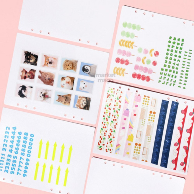 마켓다인A 데코포켓 파일리필A5 이형지 이형지속지